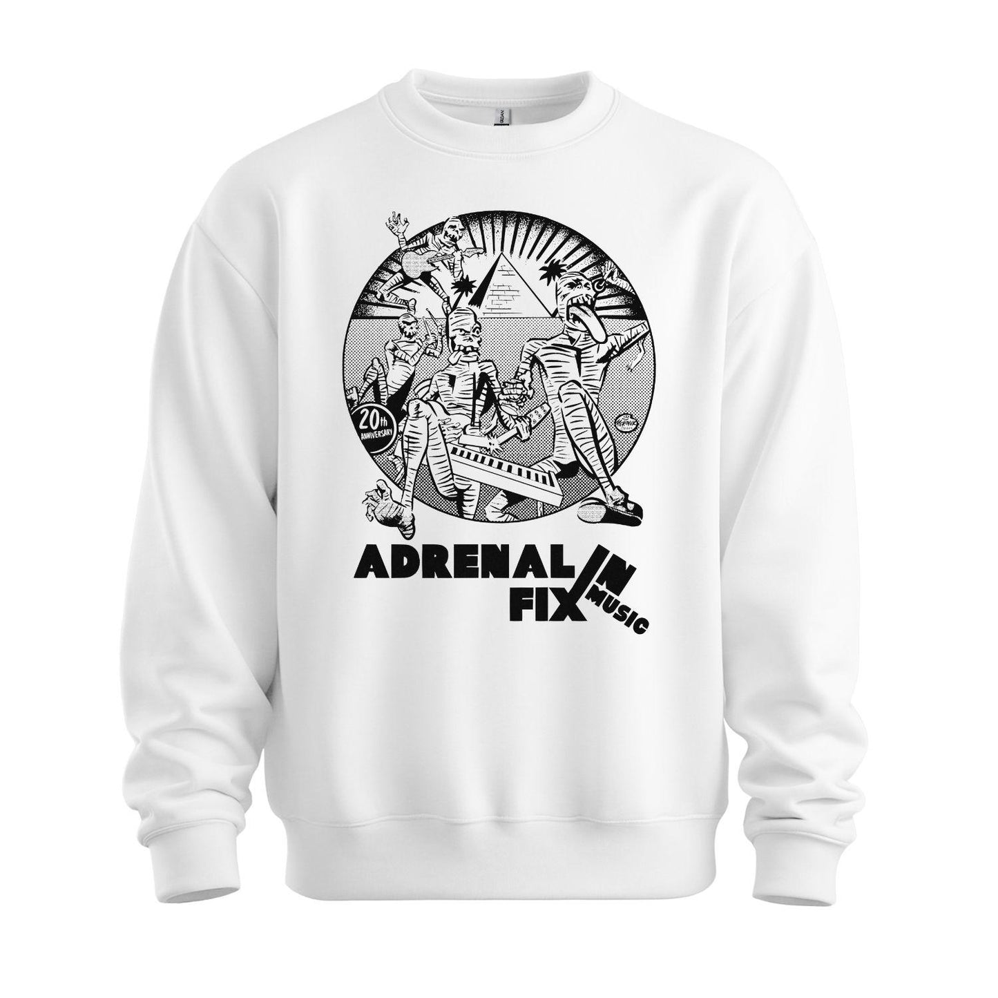adrenalin fix music sweatshirt white