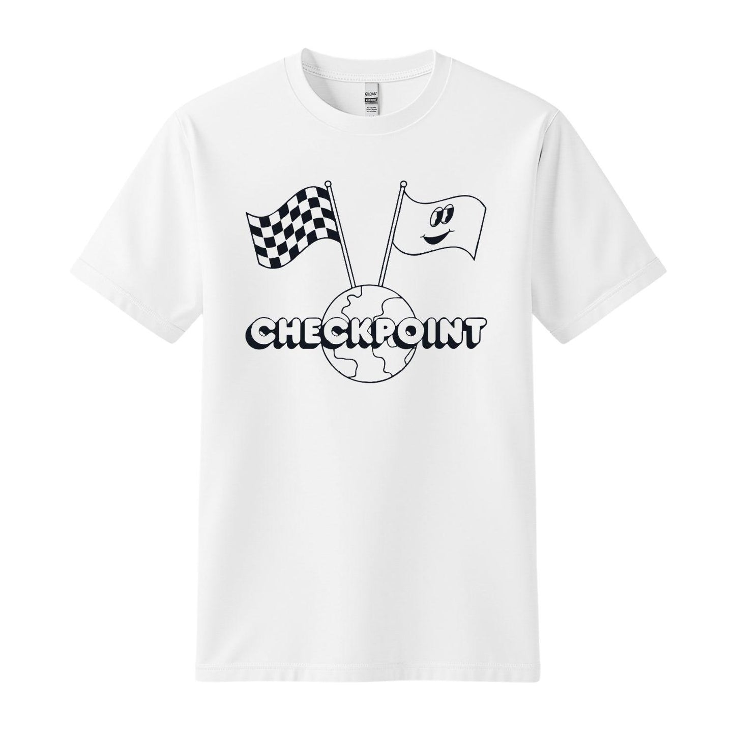 checkpoint white t-shirt