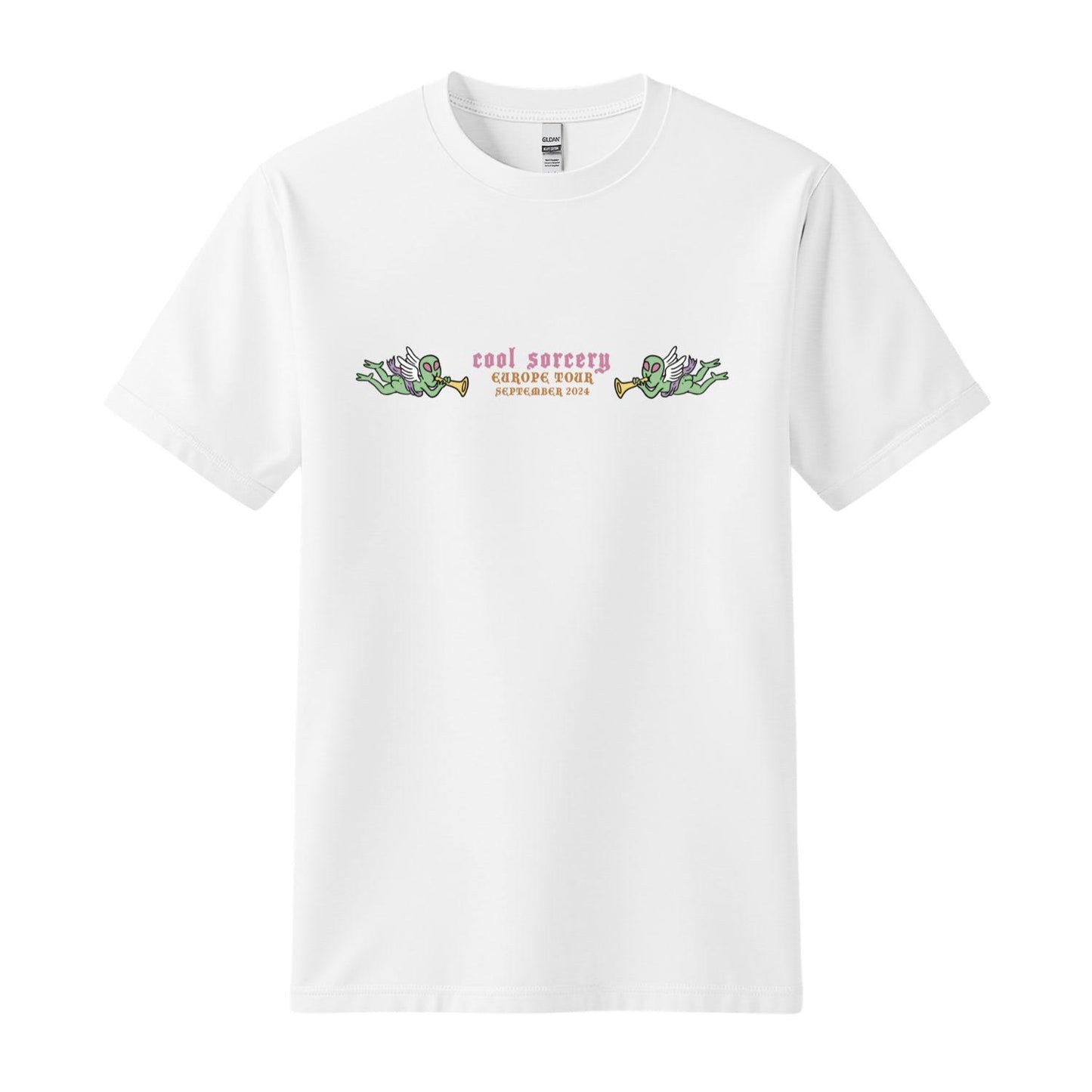 cool sorcery t-shirt euro tour white