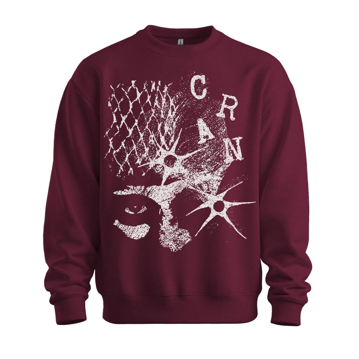 cran maroon sweatshirt bullet design