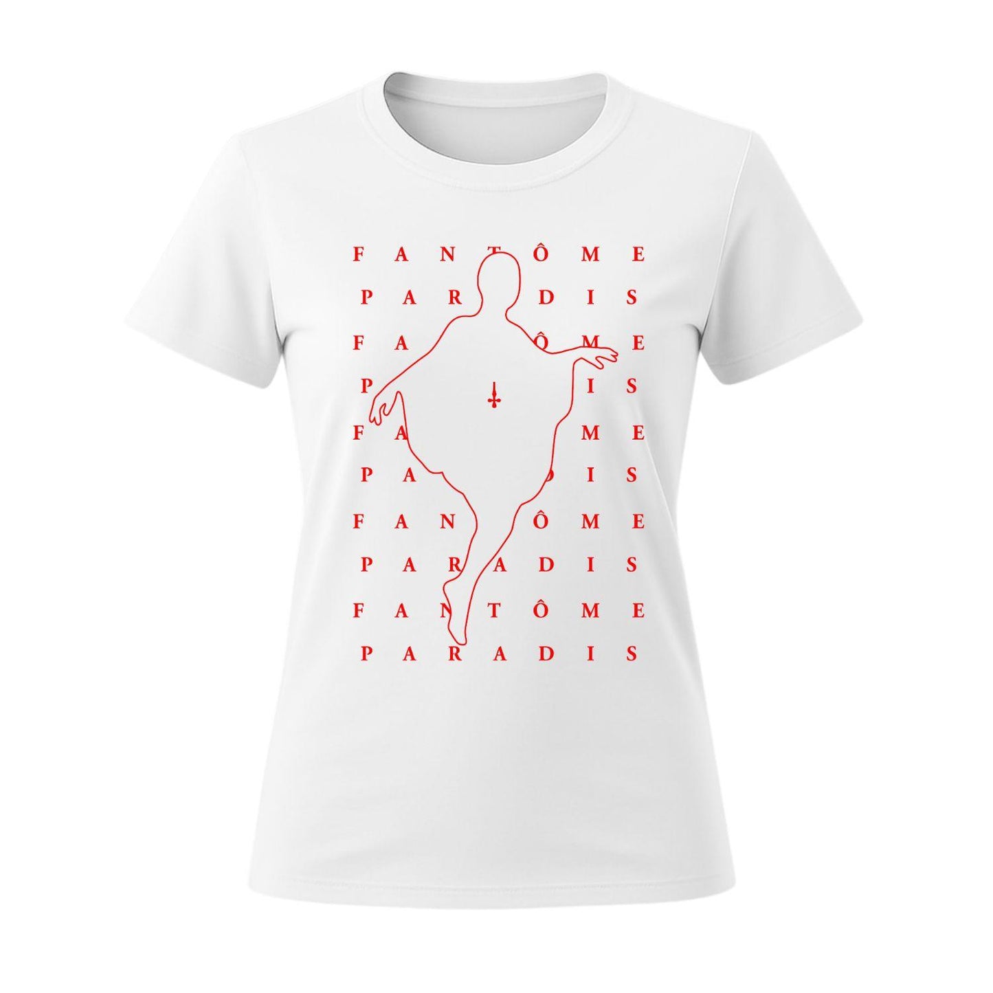 fantome paradis white women t-shirt red ghost