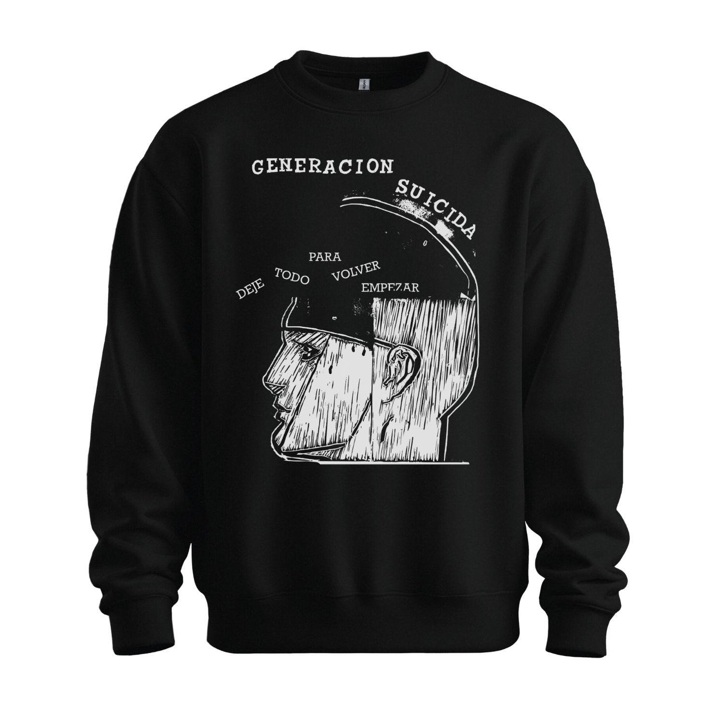 generacion suicida black sweatshirt hombre nuevo
