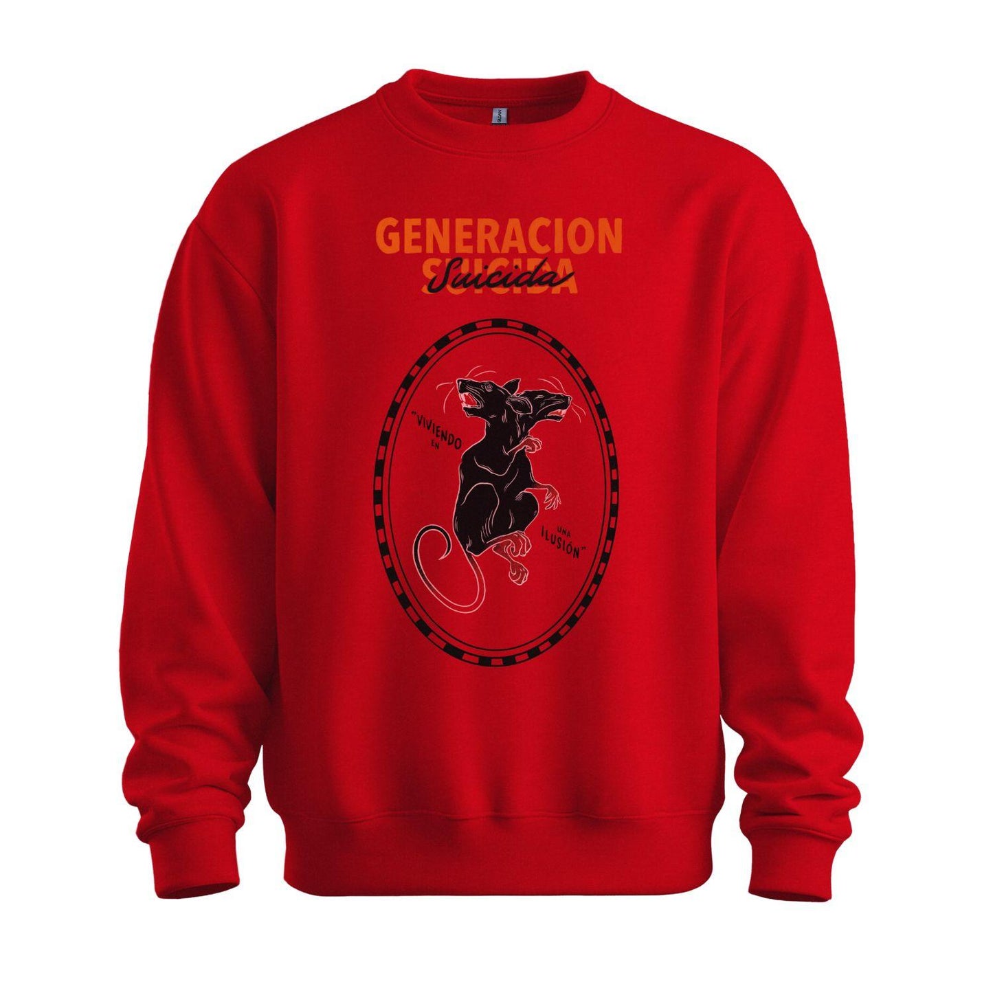 generacion suicida sweatshirt illusion red