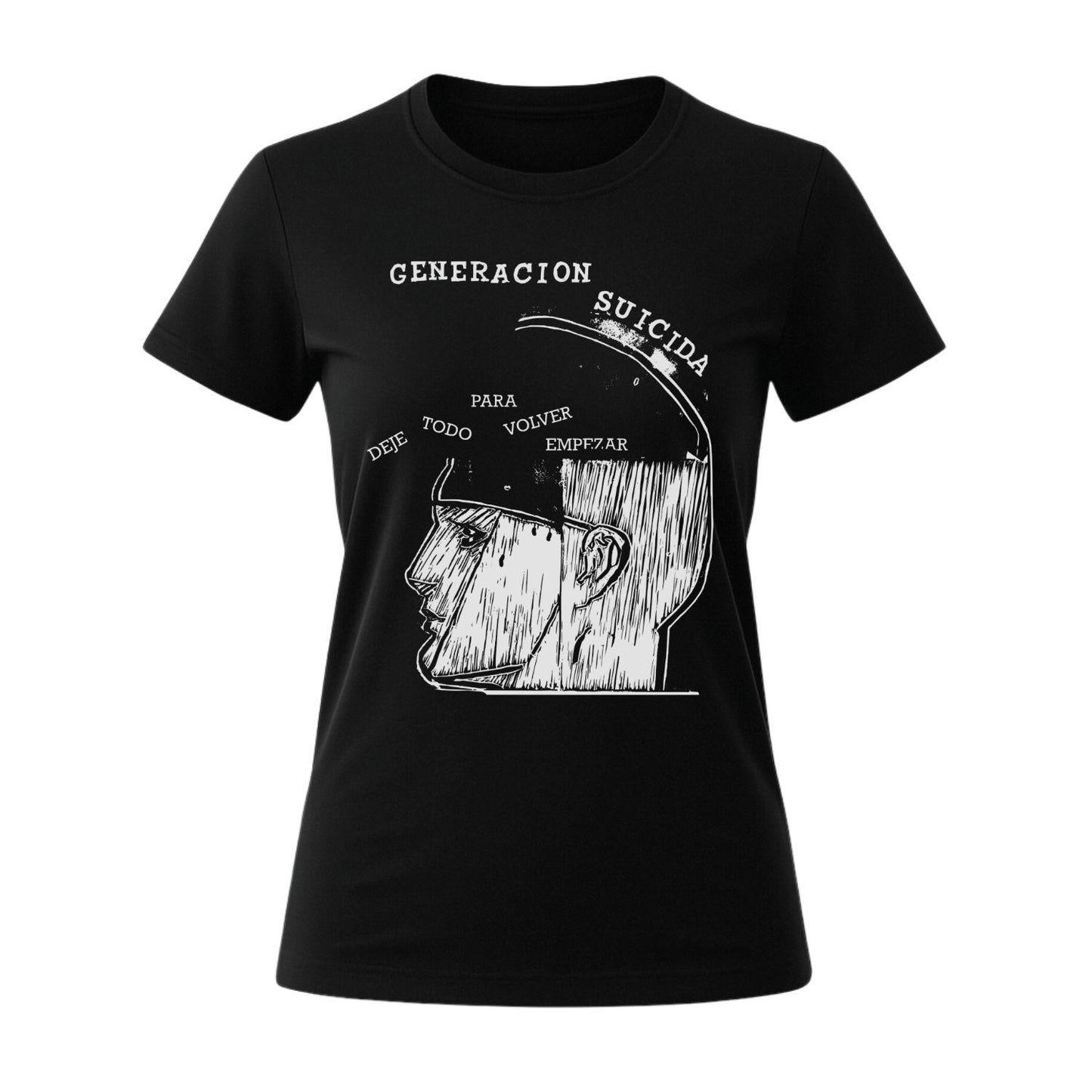 generacion suicida black t-shirt women hombre nuevo