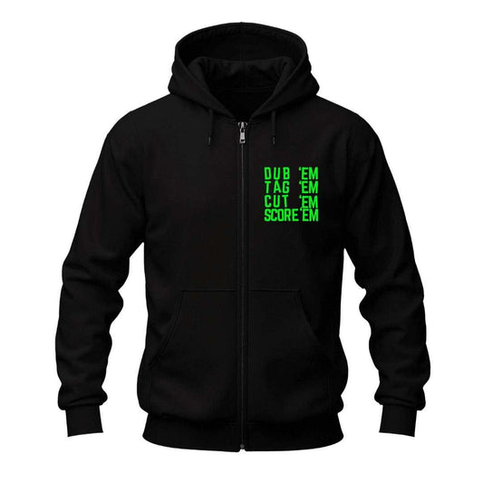 knuckles on stun zip hoodie