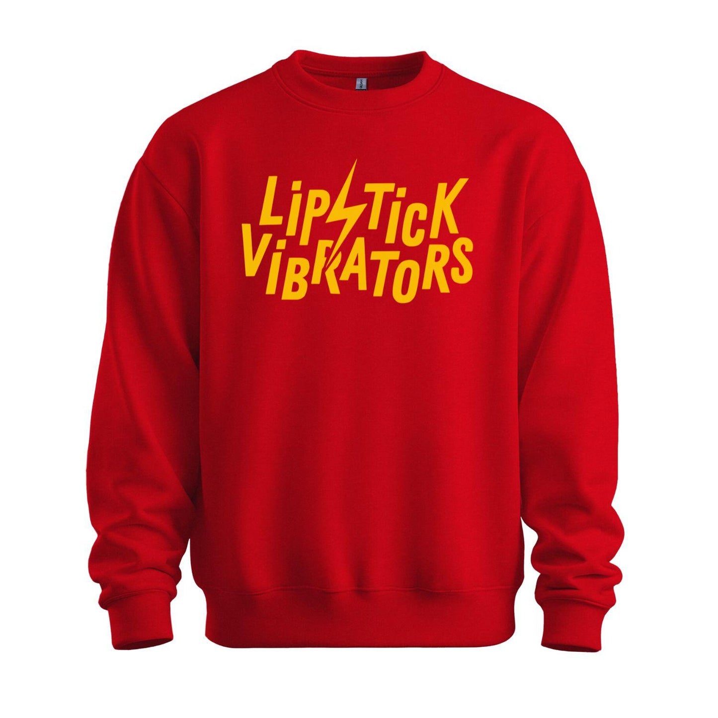 lipstick vibrators sweatshirt red