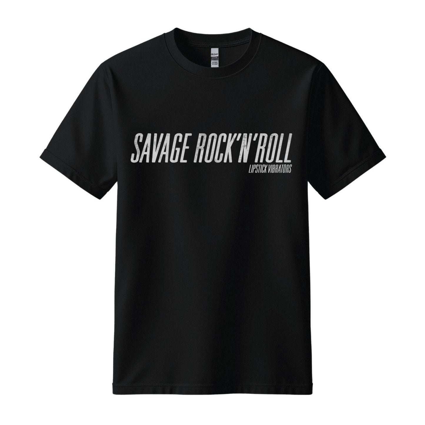 lipstick vibrators black t-shirt savage rock'n roll