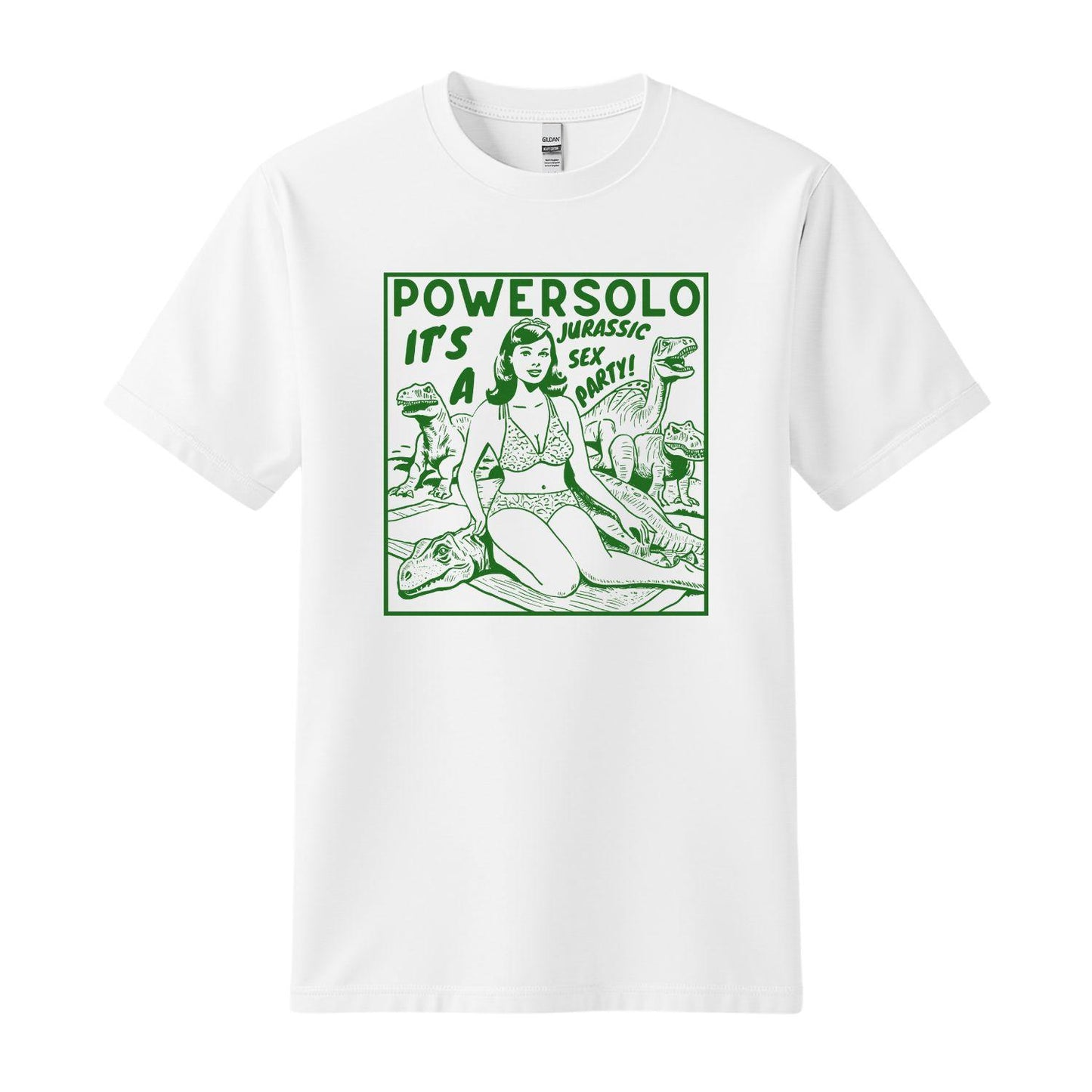 powersolo t-shirt jurassic sex party