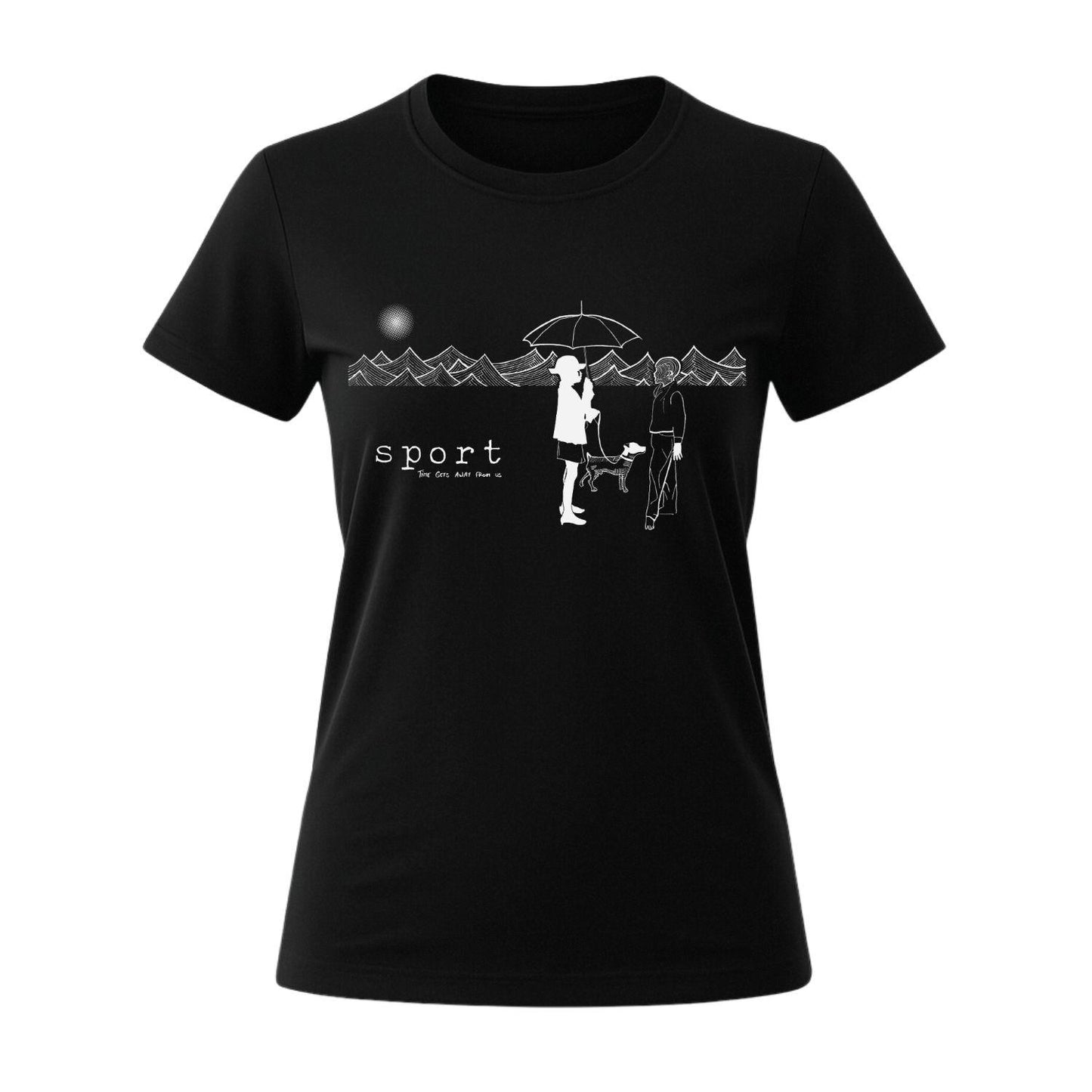 sport women t-shirt duel black