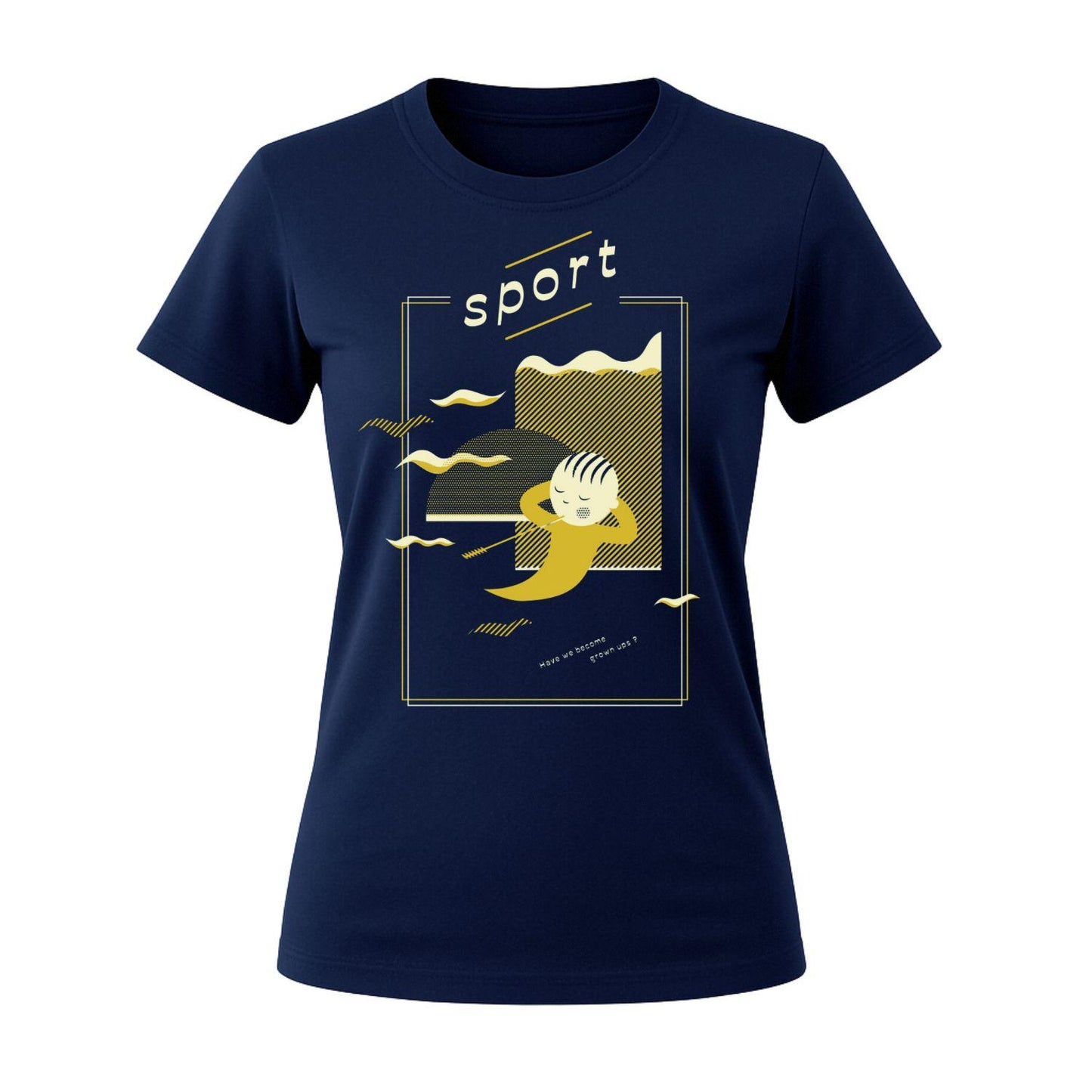 sport women t-shirt navy grownups