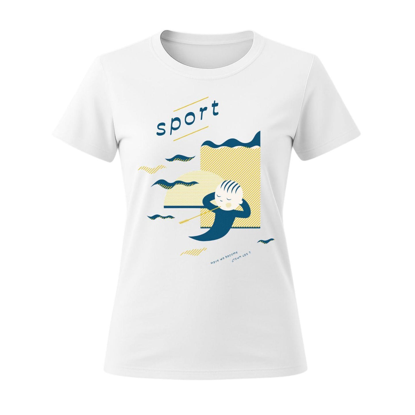 sport women t-shirt white grownups