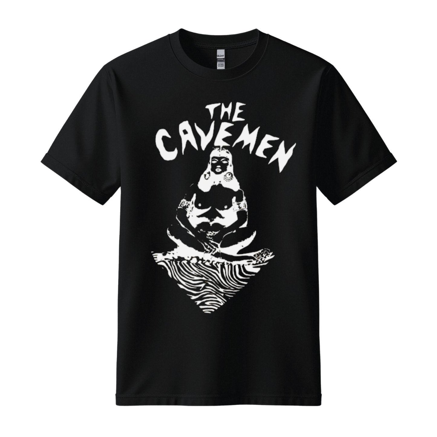 the cavemen black t-shirt buddha