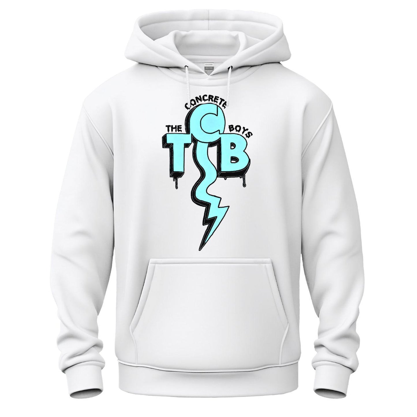 the concrete boys hoodie tcb white