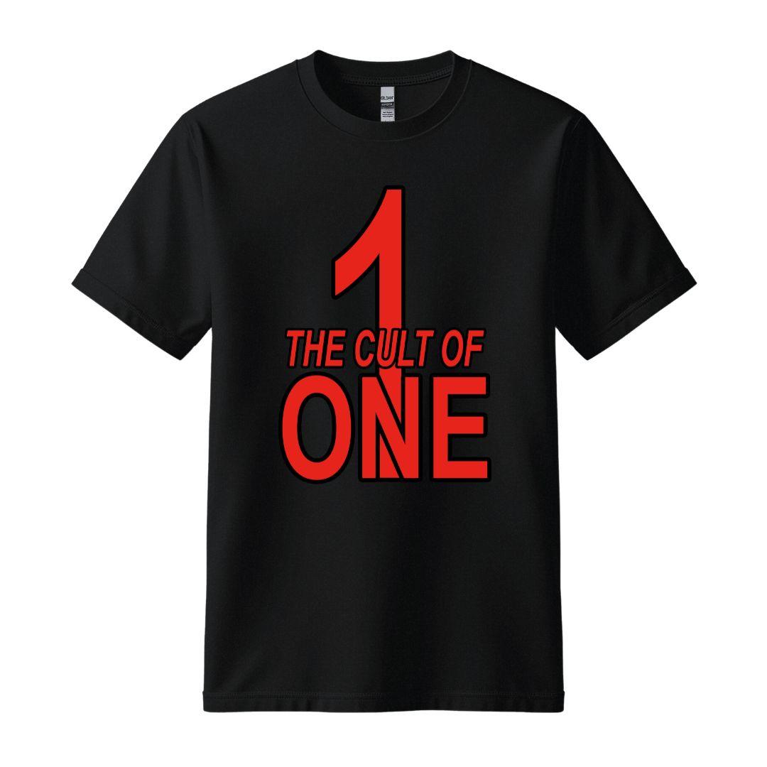 the cult of one number one black t-shirt