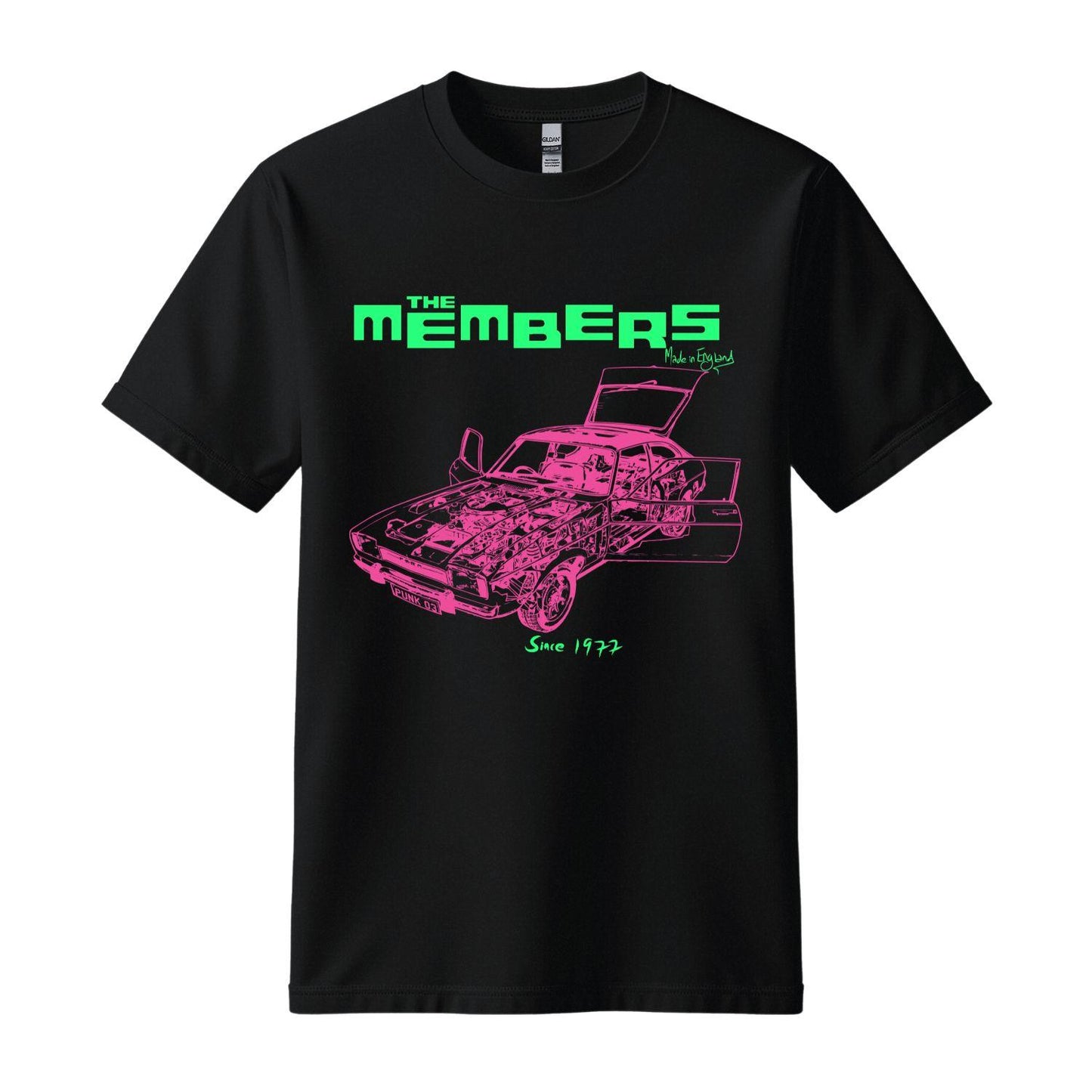 The Members 1977 punk legends black t-shirt