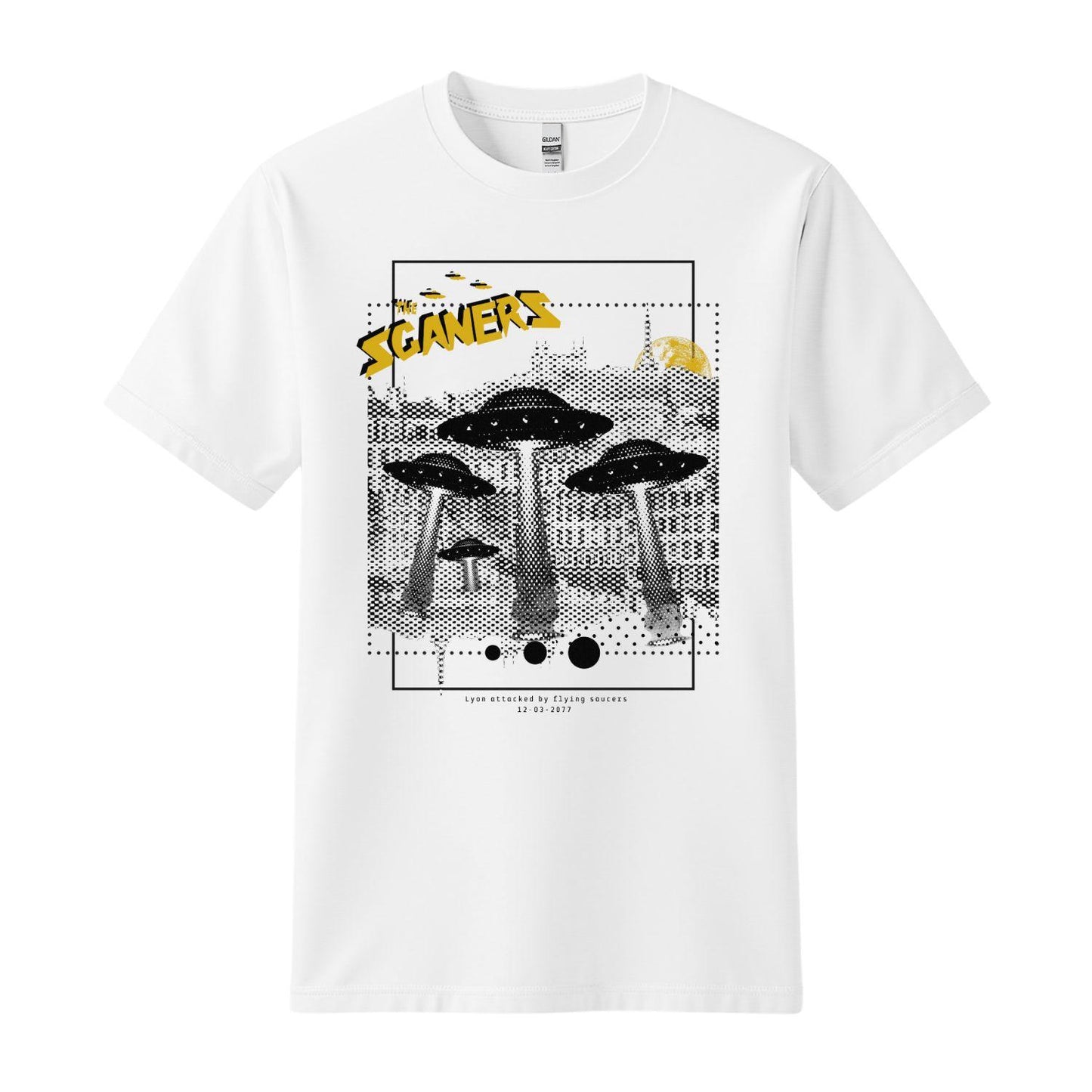 the scaners t-shirt lyon attacked by flying saucers