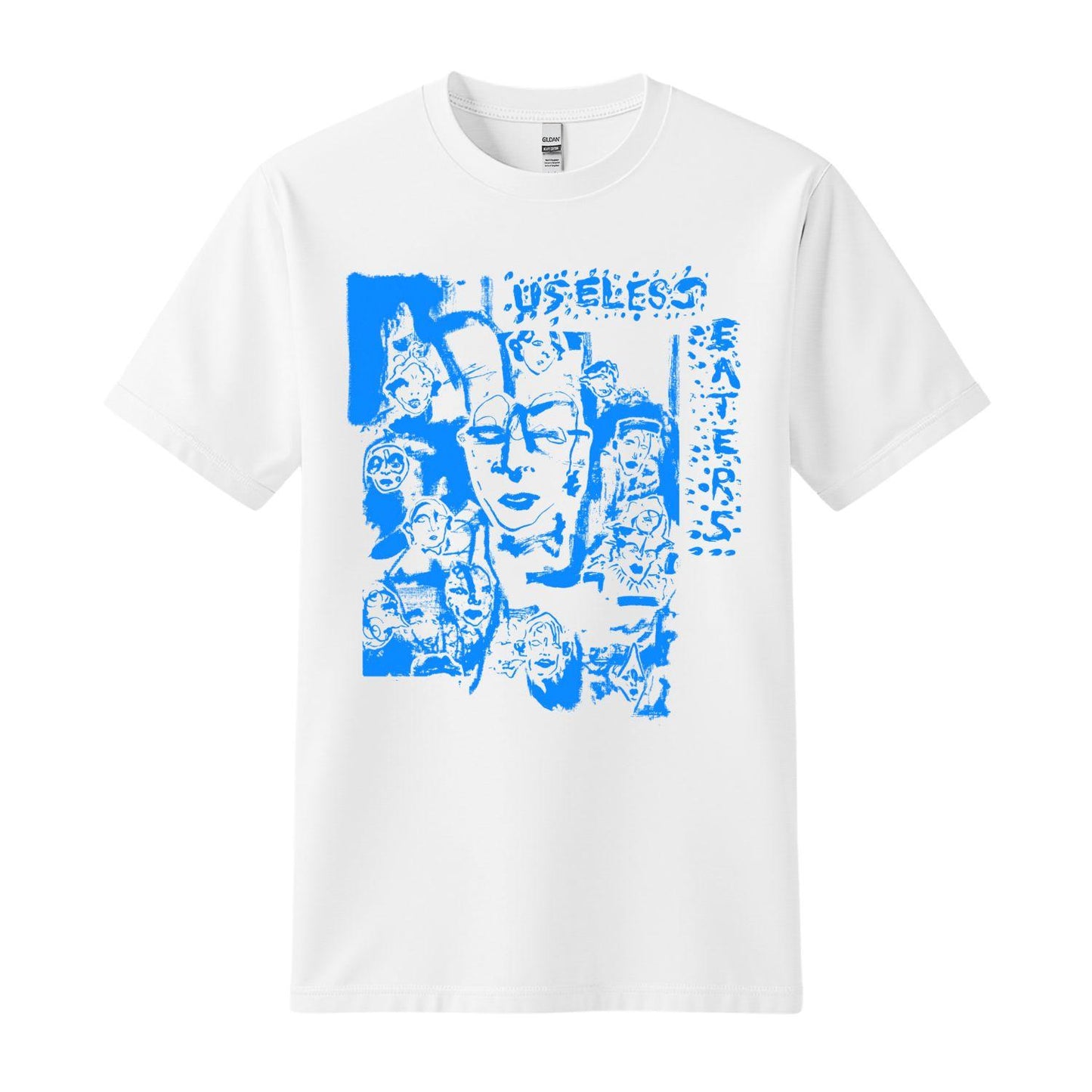useless eaters t-shirt white blue