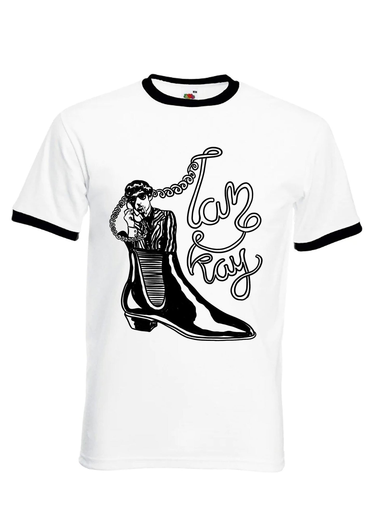 Ian Kay Black Ringer T-Shirt V2