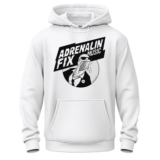 adrenalin fix music hoodie white