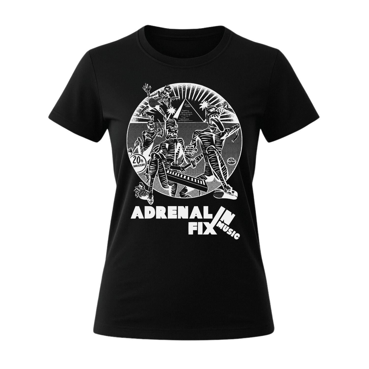 adrenalin fix music black t-shirt women