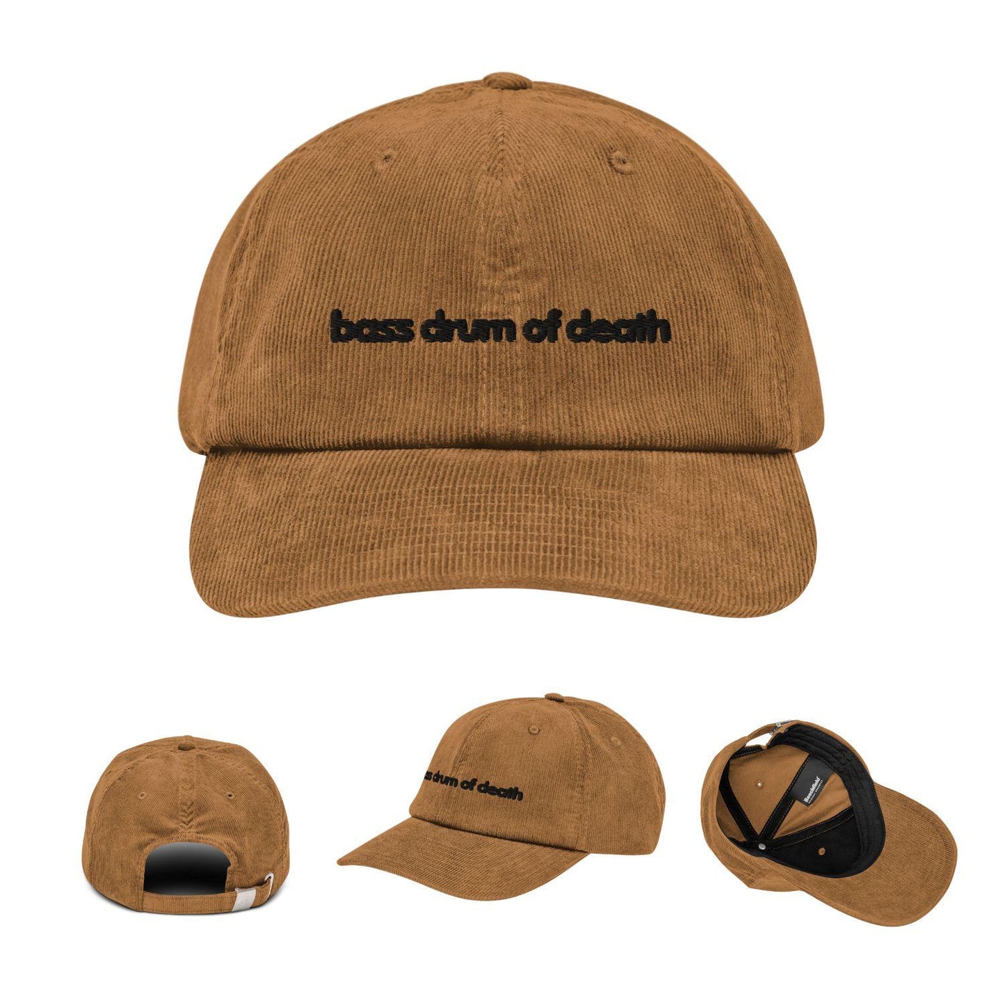 Bass Drum of Death Embroidered corduroy hat