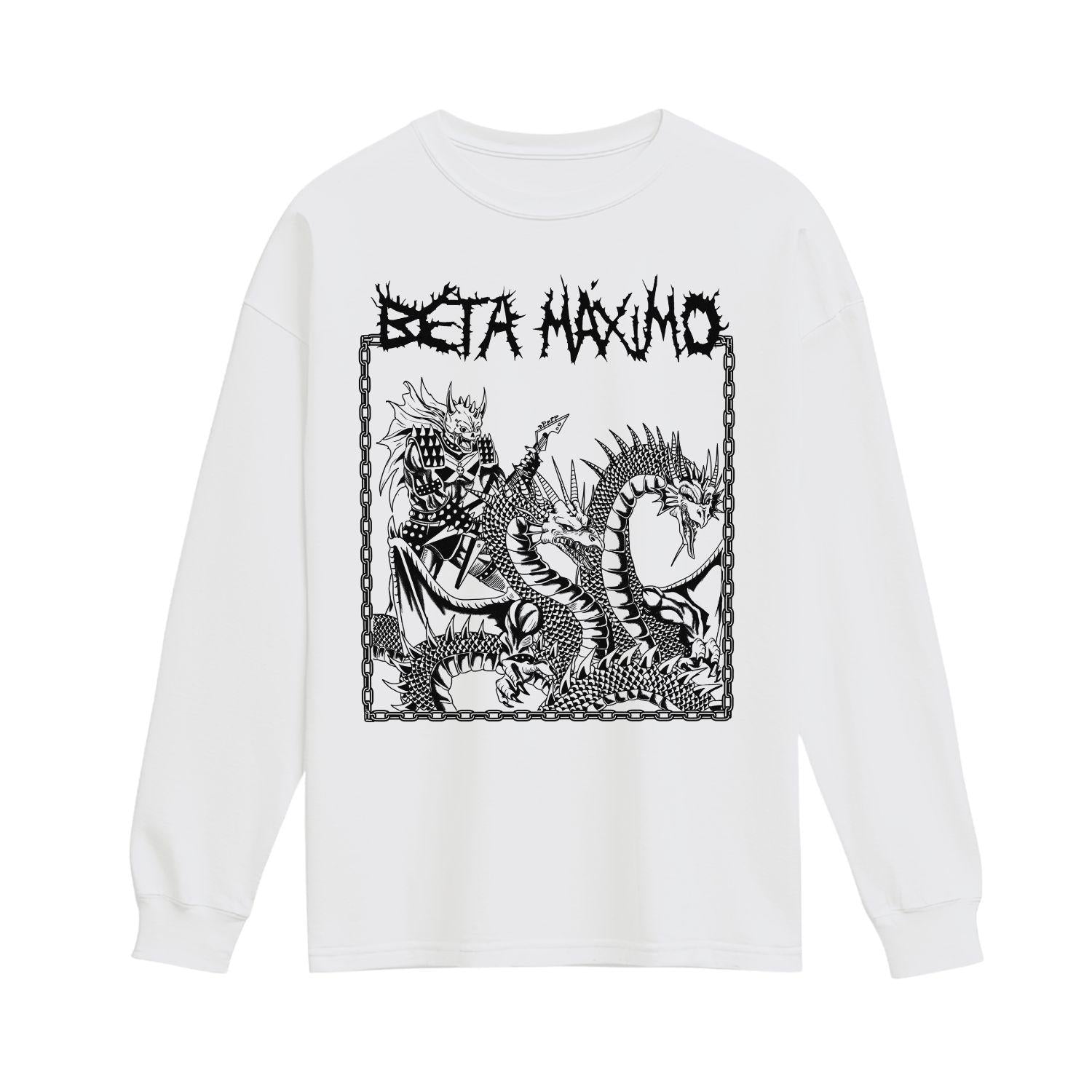 beta maximo long sleeve shirt white dragon