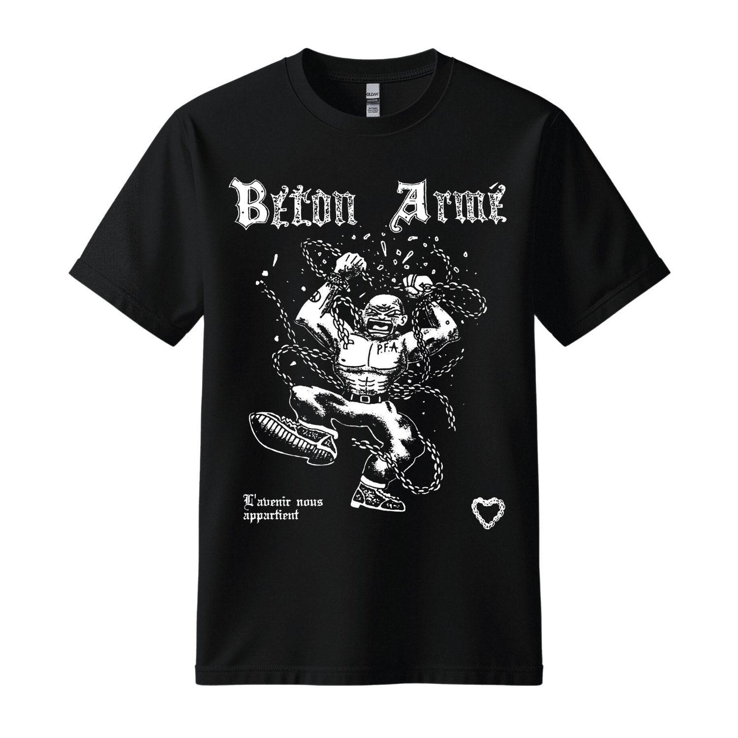 Béton Armé official merch crazy skin black t-shirt