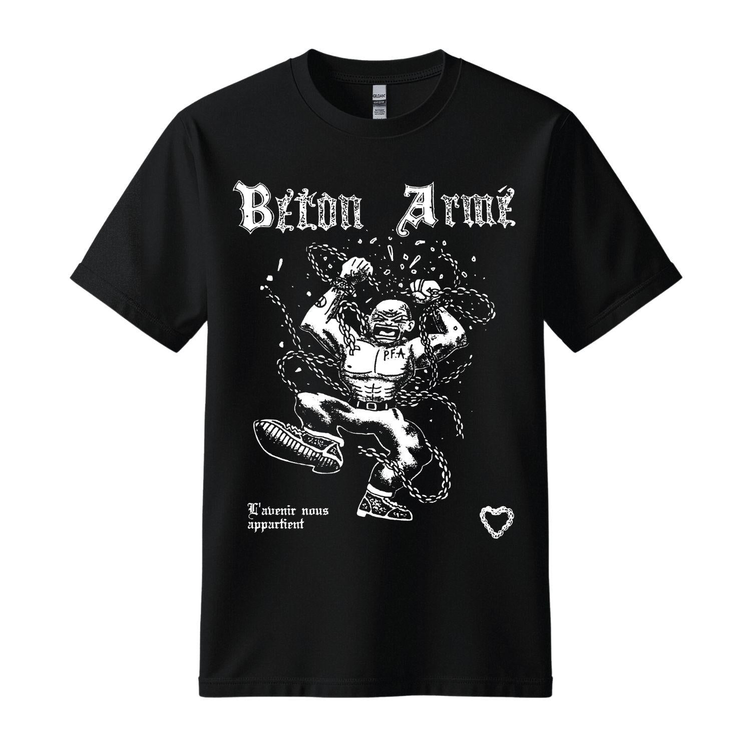 Béton Armé official merch crazy skin black t-shirt