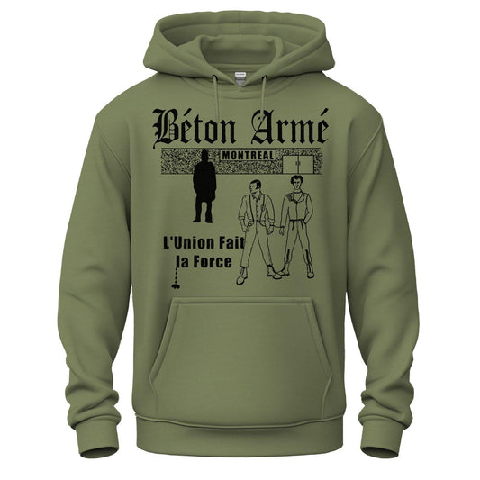 Beton Arme Hoodie military green union