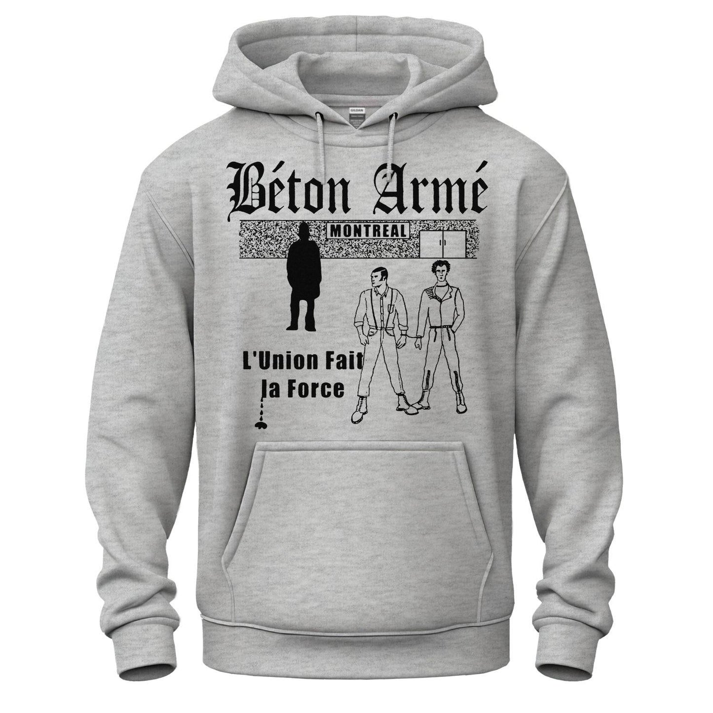 Beton Arme Hoodie Union Grey