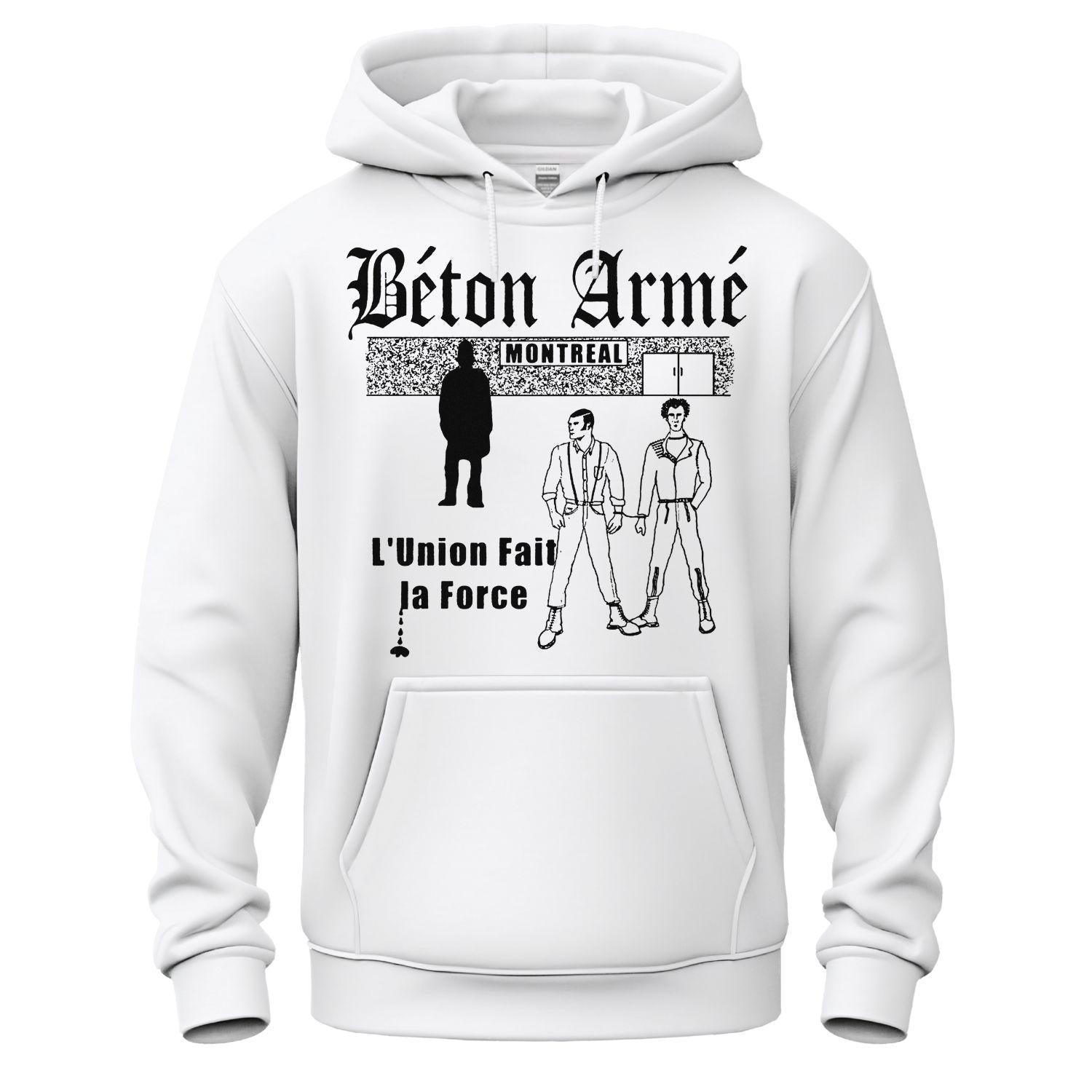 beton arme hoodie union white