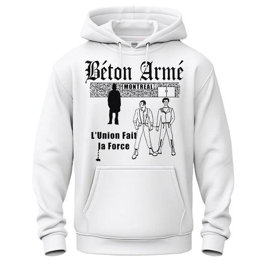 beton arme hoodie union white