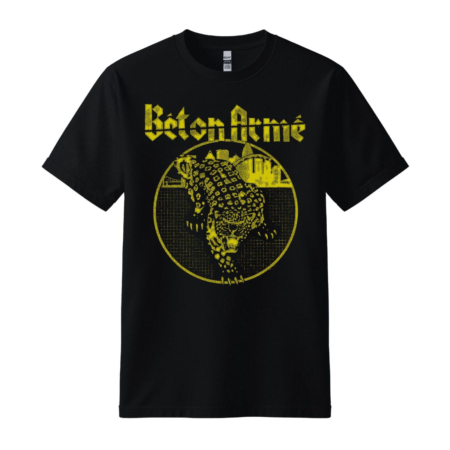 Béton Armé Léopard T-Shirt Black Gold Punk Oi Band