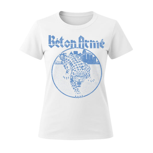 Béton Armé T-Shirt Women Blue Leopard 