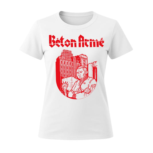 beton arme t-shirt women white and red classic t-shirt
