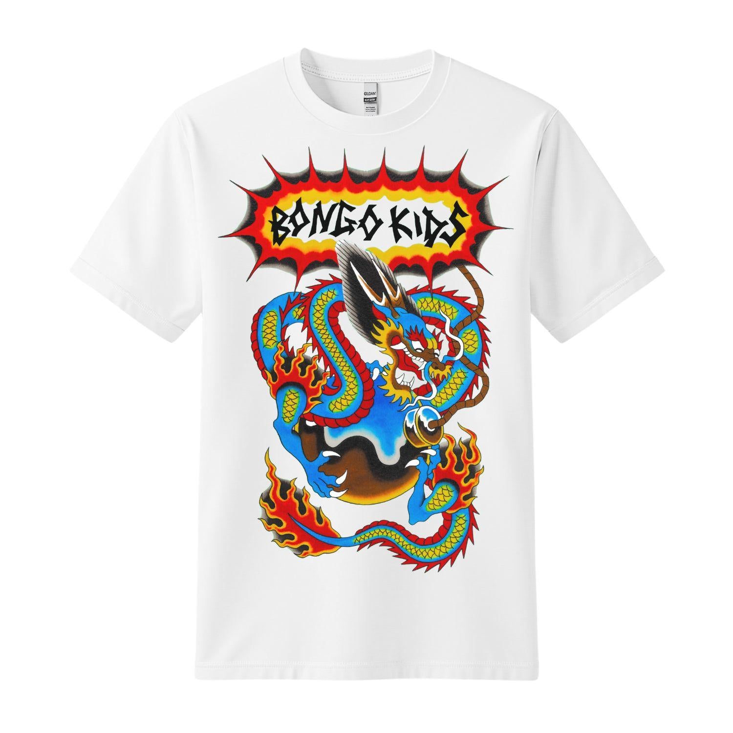 bongo kids t-shirt dragon white