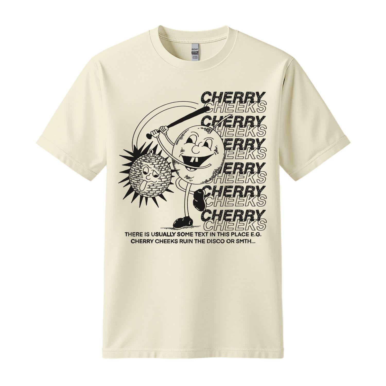 cherry cheeks t-shirt disco