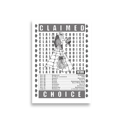 claimed choice tour poster
