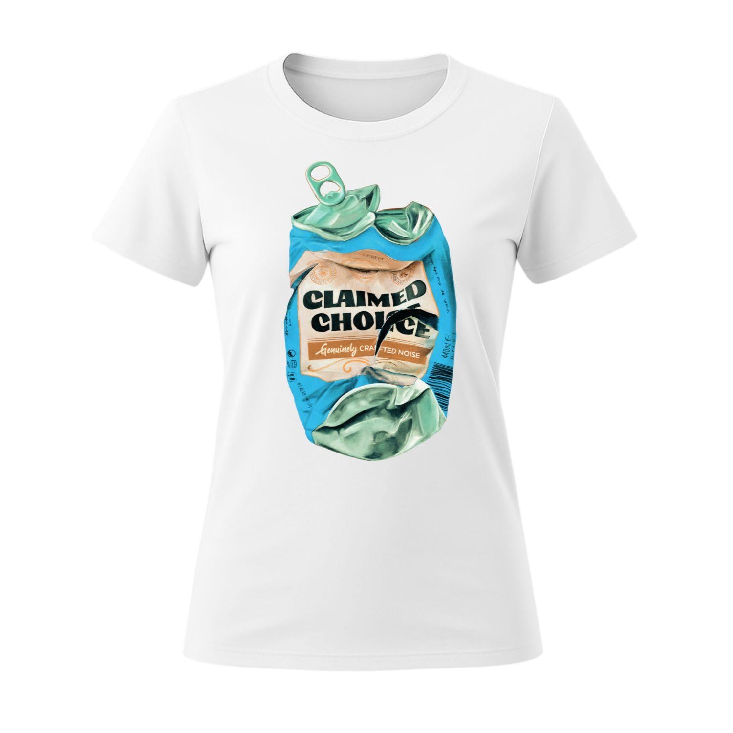 claimed choice women t-shirt can white