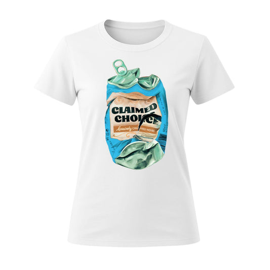 claimed choice women t-shirt can white