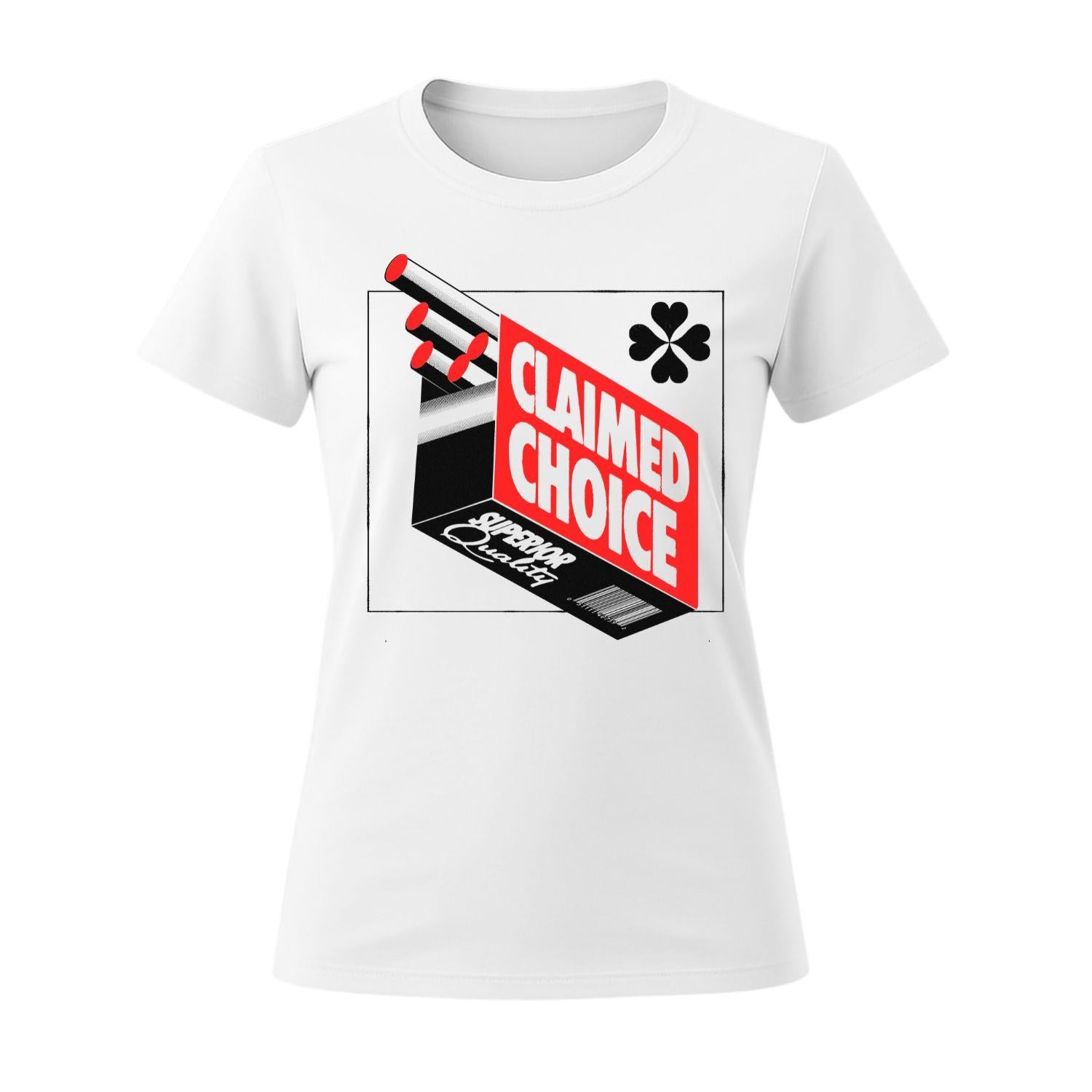 claimed choice t-shirt women cigarette
