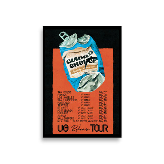 claimed choice USA tour poster