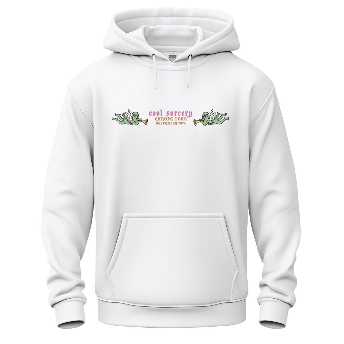 cool sorcery hoodie euro tour white