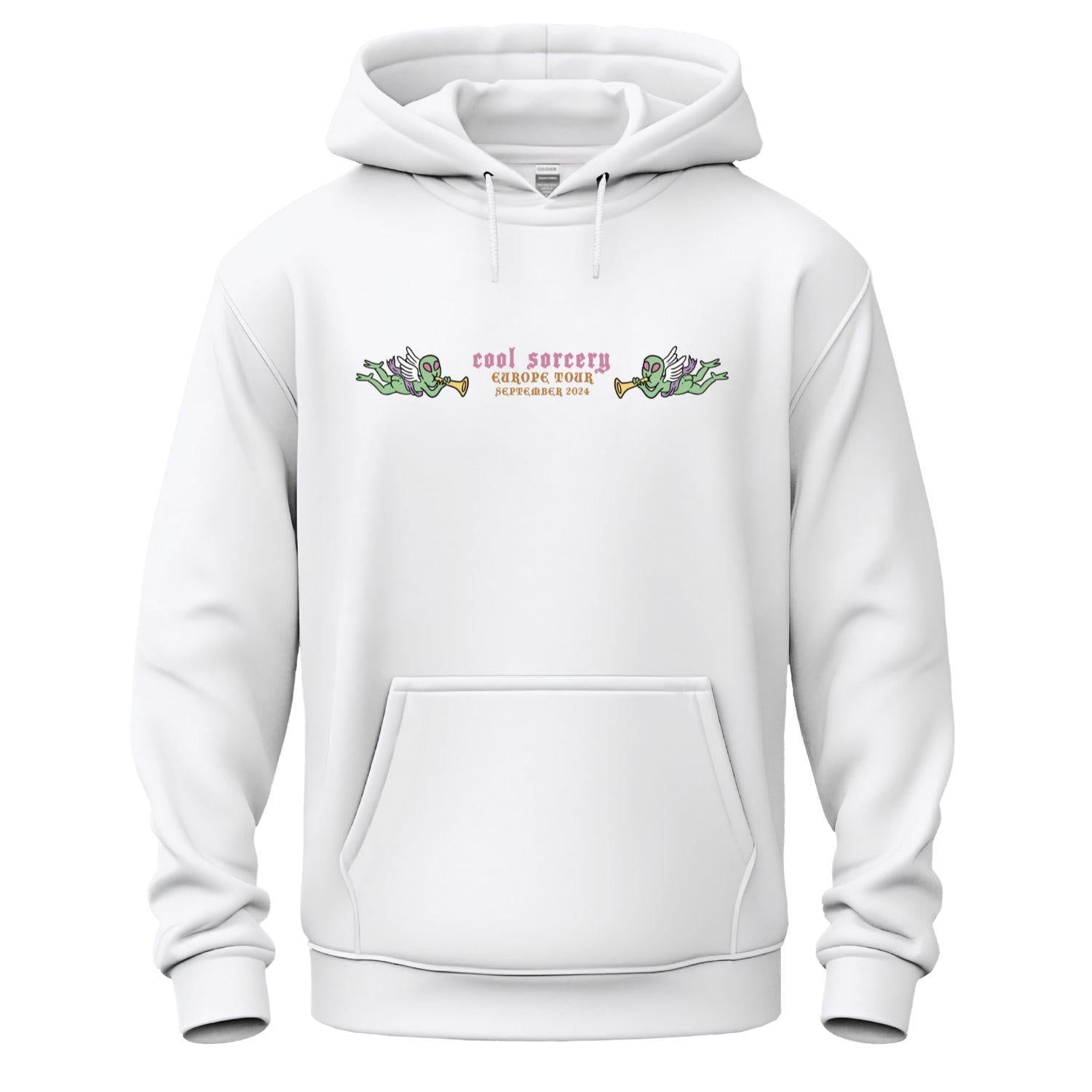 cool sorcery hoodie euro tour white