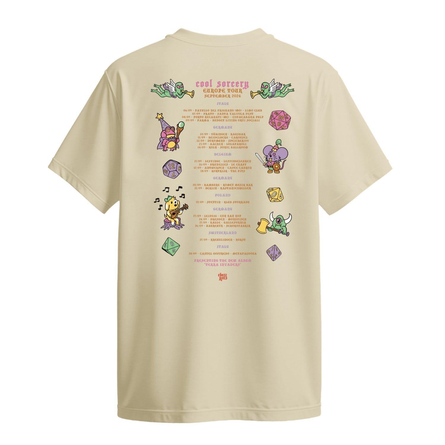 cool sorcery t-shirt euro tour beige
