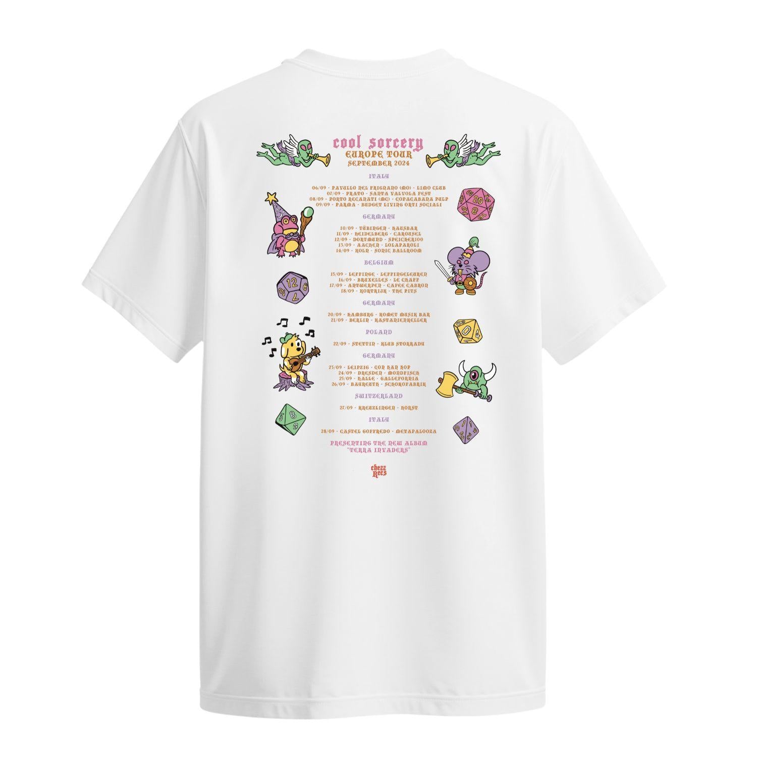 cool sorcery t-shirt euro tour white