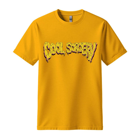 cool sorcery t-shirt logo yellow