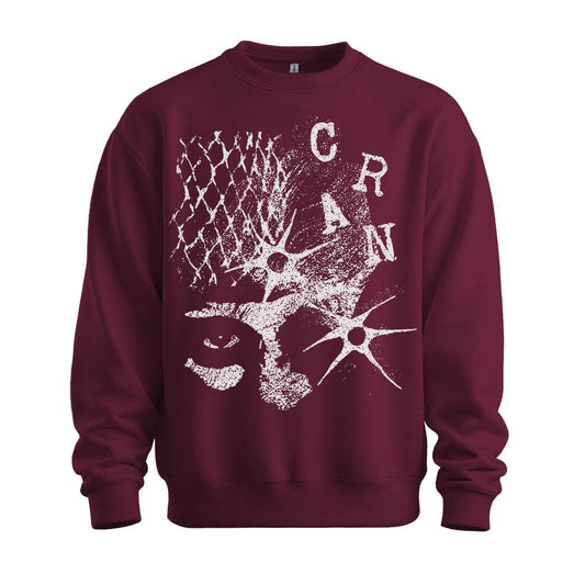cran maroon sweatshirt bullet design