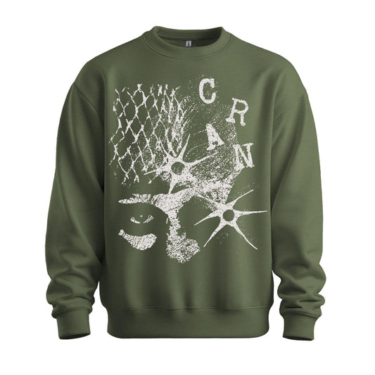 cran military green sweatshirt bullet design