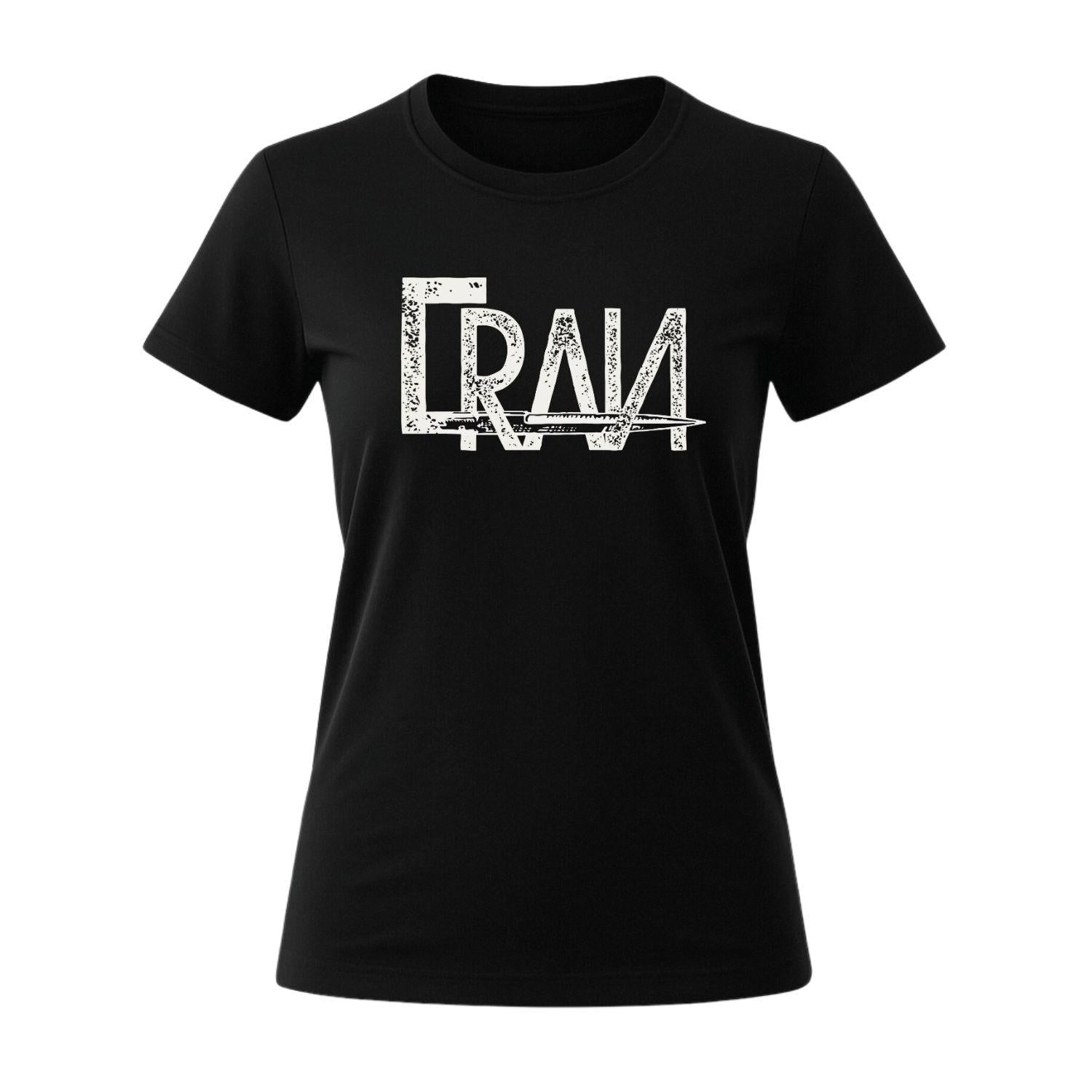 cran women black t-shirt knife